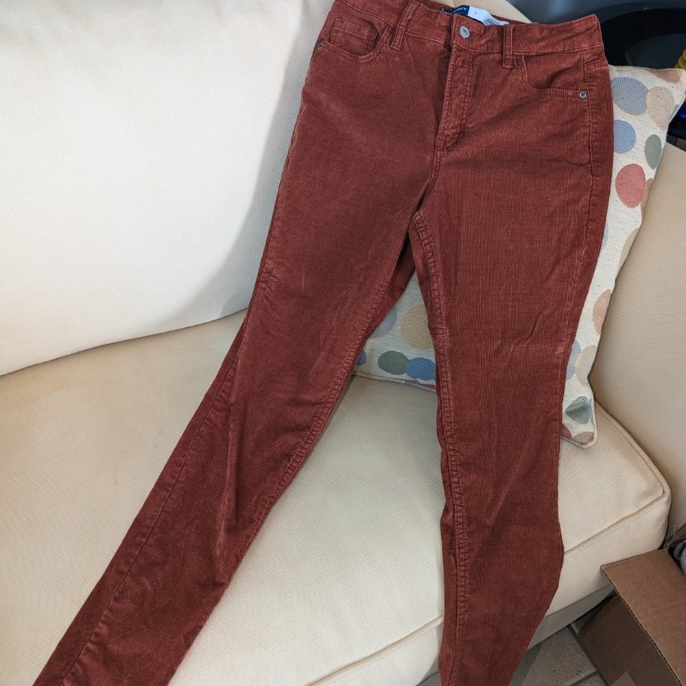 High-Waisted Rockstar Super Skinny Corduroy Pants for Women